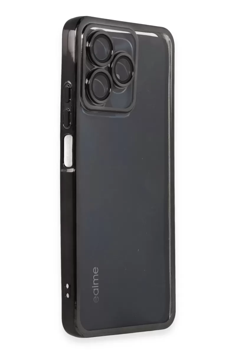 Newface Realme C53 Kılıf Razer Lensli Silikon - Siyah