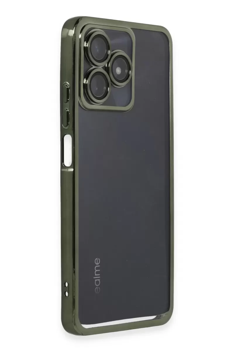 Newface Realme C53 Kılıf Razer Lensli Silikon - Yeşil