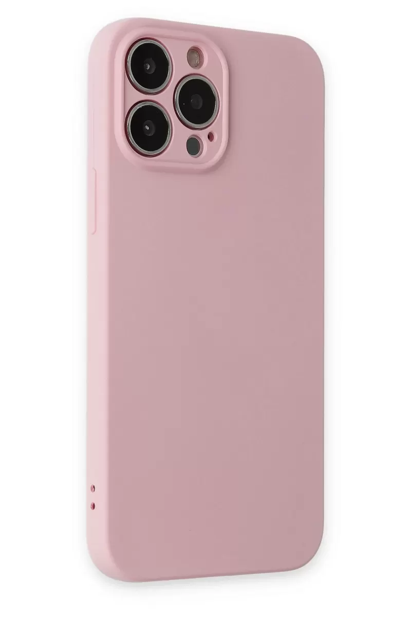 Newface Apple iPhone 13 Pro Kılıf Nano içi Kadife Silikon - Pembe
