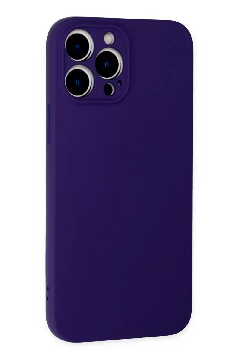 Newface Apple iPhone 13 Pro Kılıf Nano içi Kadife Silikon - Mor