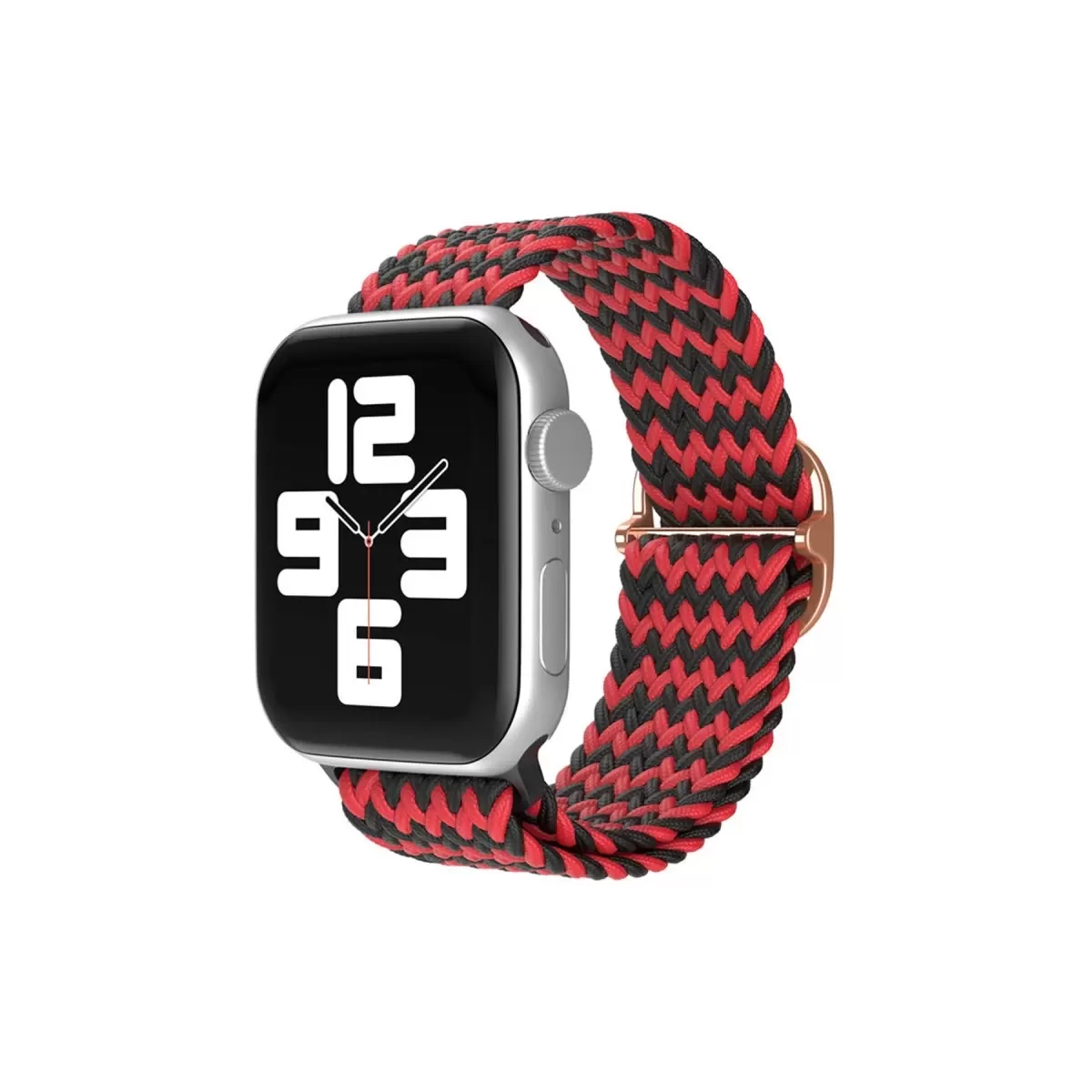 Newface Apple Watch 42mm Star Kordon - Zigzag Kırmızı-Siyah