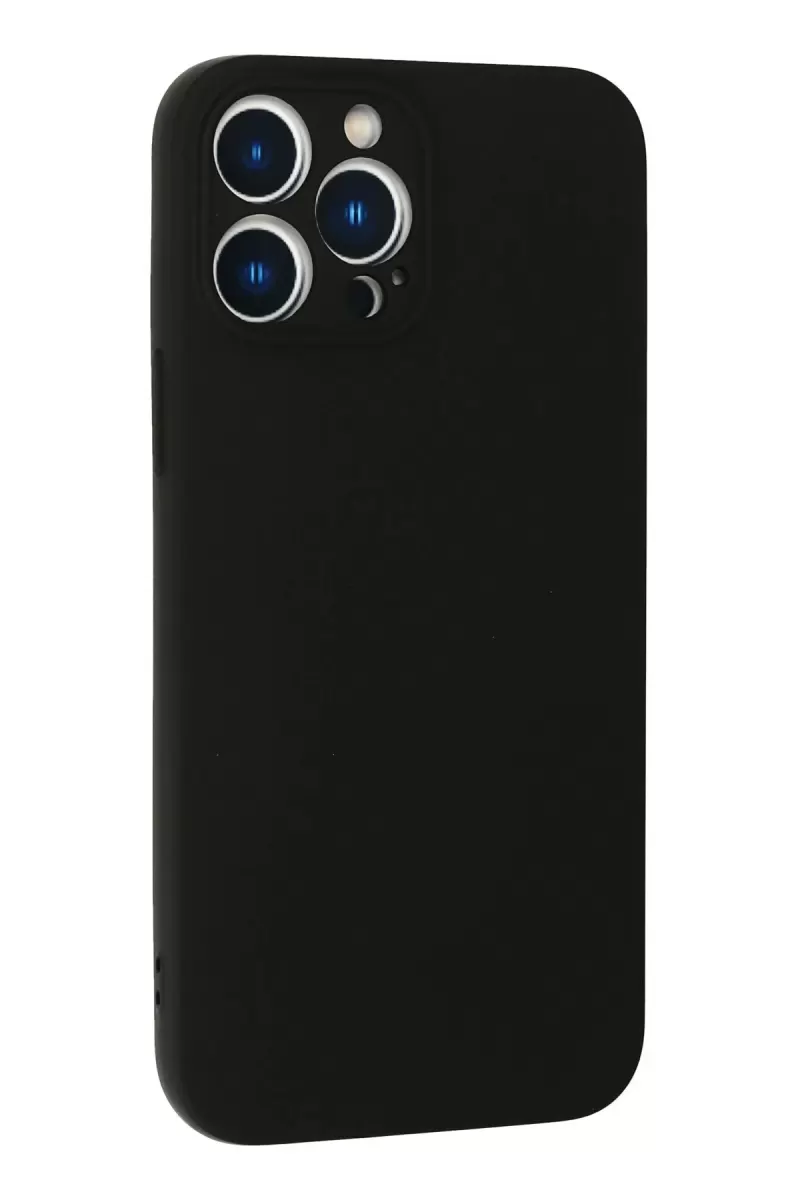 Newface Apple iPhone 13 Pro Max Kılıf Nano içi Kadife Silikon - Siyah