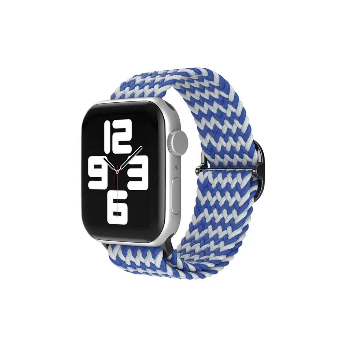 Newface Apple Watch 42mm Star Kordon - Zigzag Beyaz-Mavi