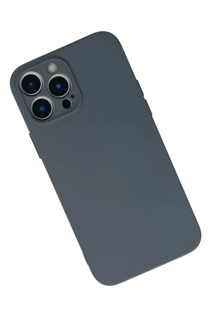 Newface Apple iPhone 13 Pro Max Kılıf Nano içi Kadife Silikon - Gri