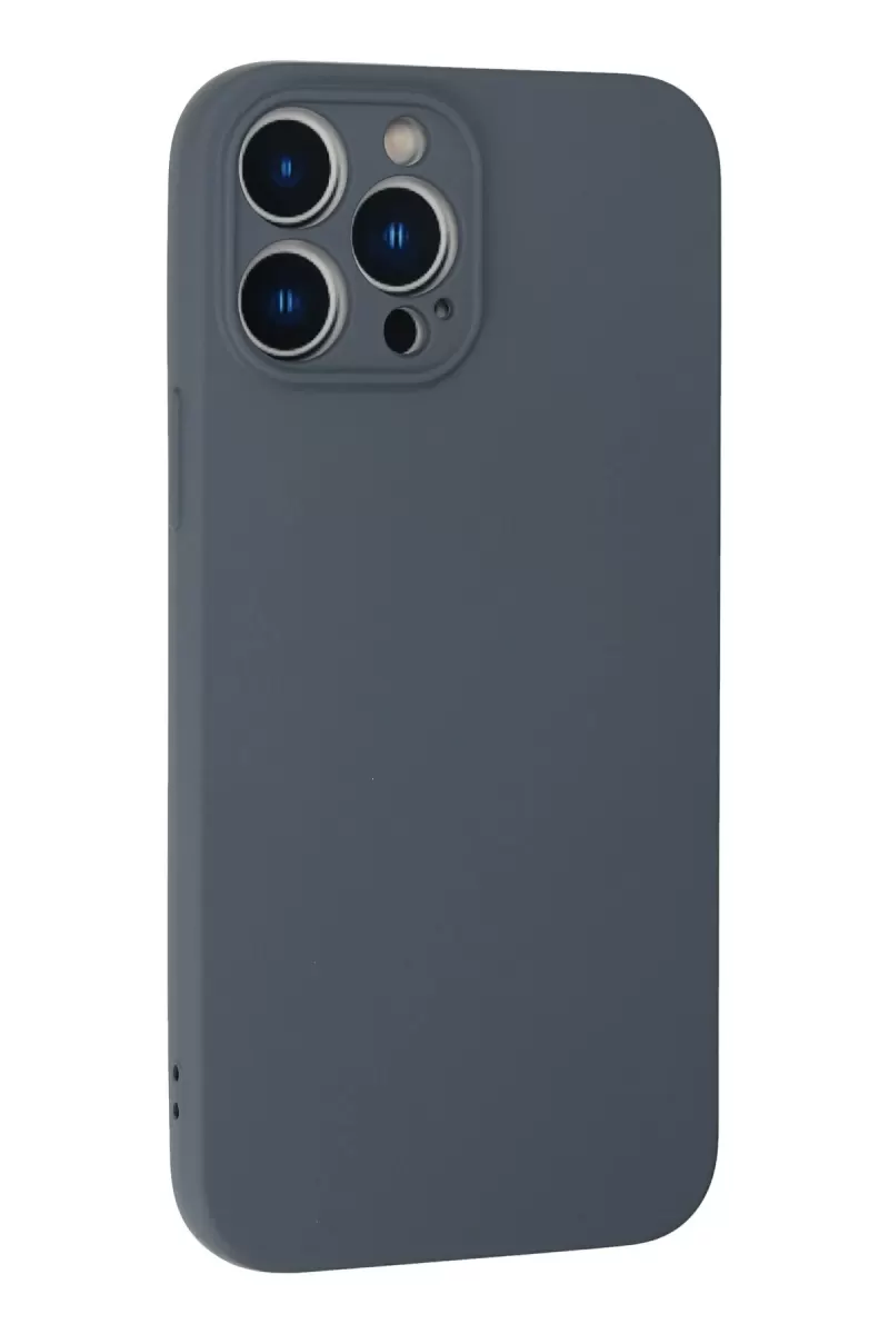 Newface Apple iPhone 13 Pro Max Kılıf Nano içi Kadife Silikon - Gri