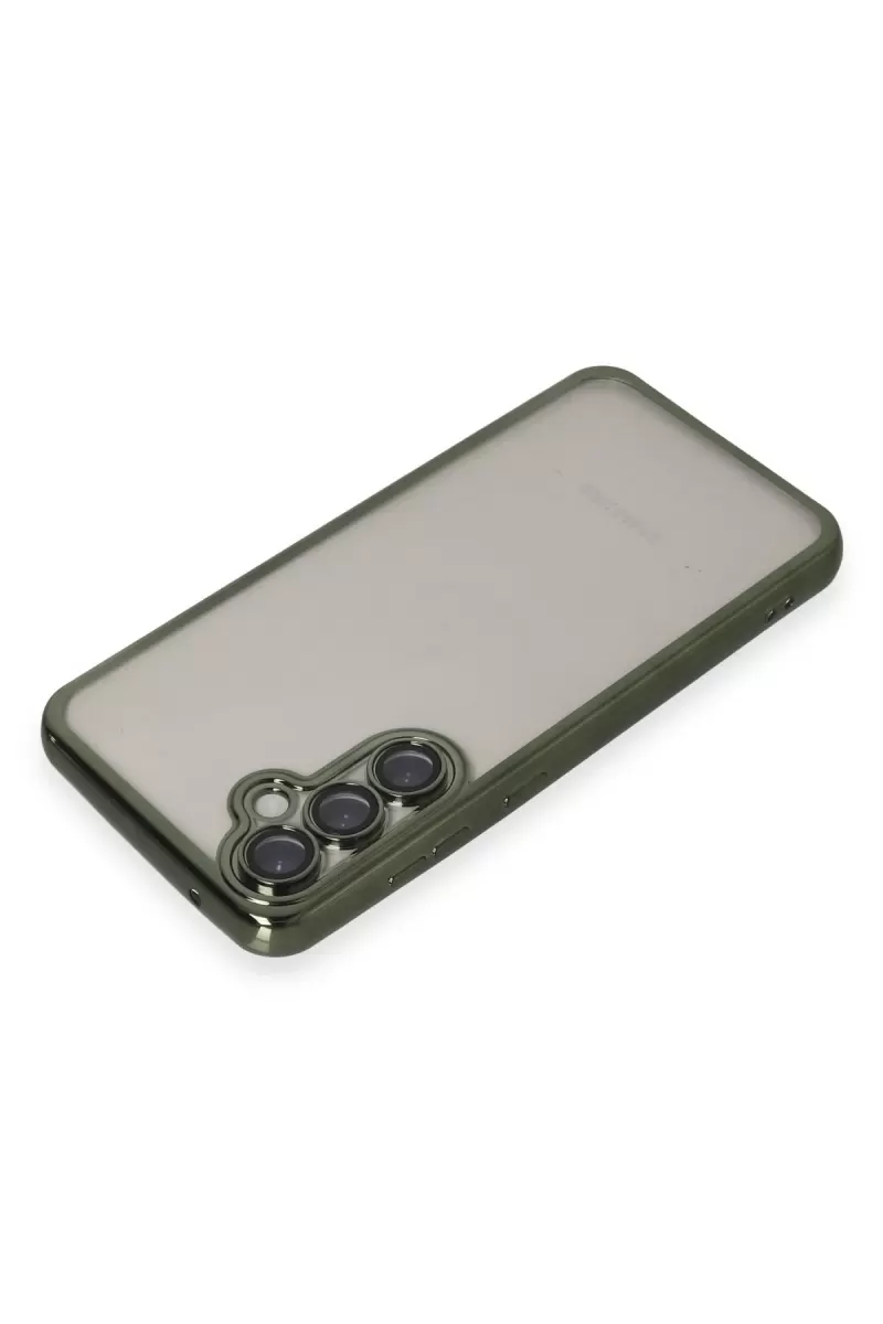 Newface Samsung Galaxy S23 FE Kılıf Razer Lensli Silikon - Yeşil