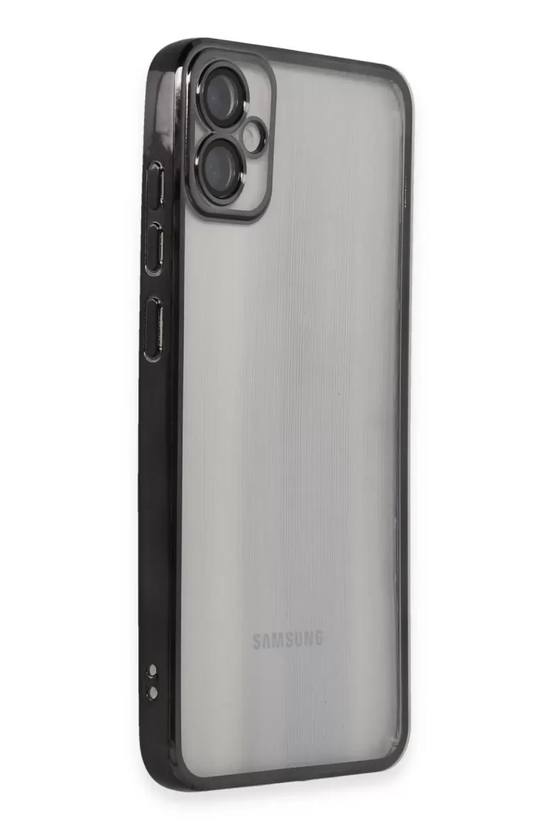 Newface Samsung Galaxy A05 Kılıf Razer Lensli Silikon - Siyah