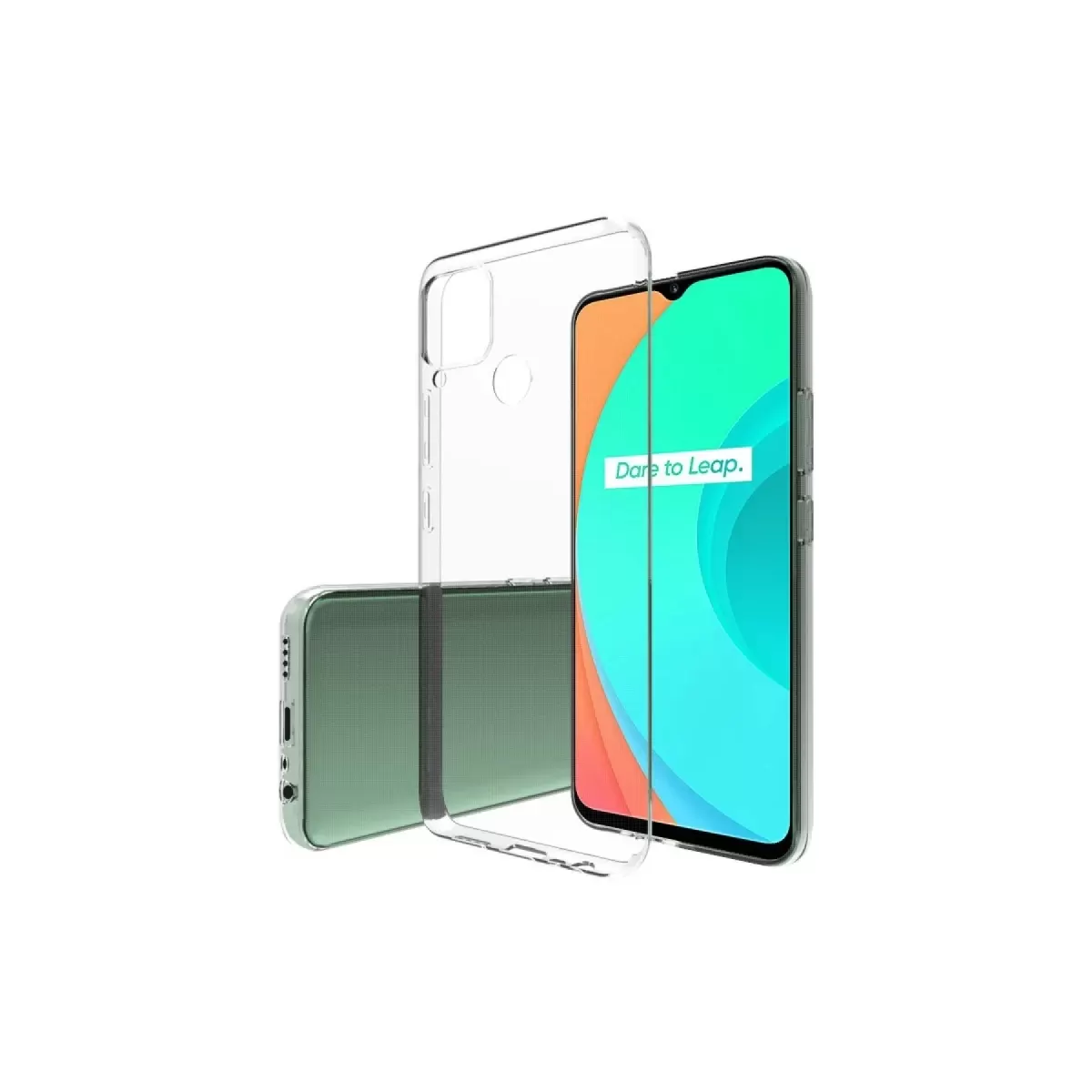 Newface Realme C15 Kılıf Lüx Şeffaf Silikon