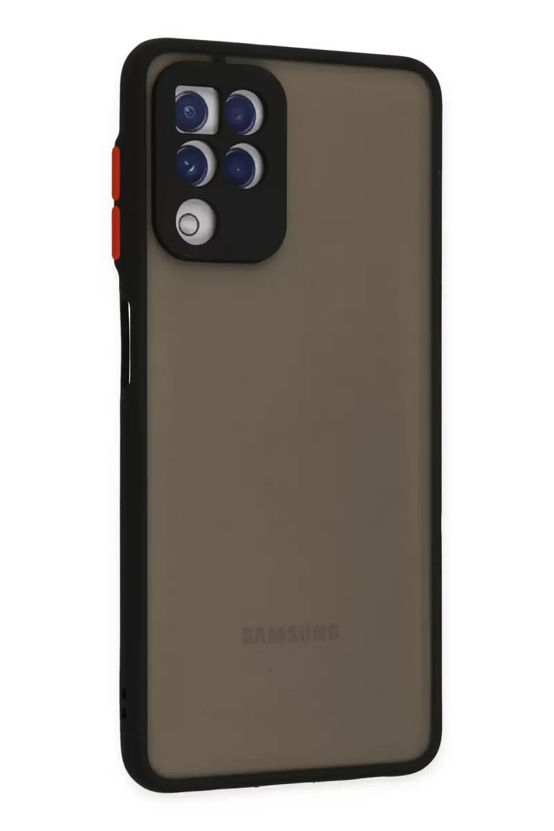 Newface Samsung Galaxy A22 Kılıf Montreal Silikon Kapak - Siyah