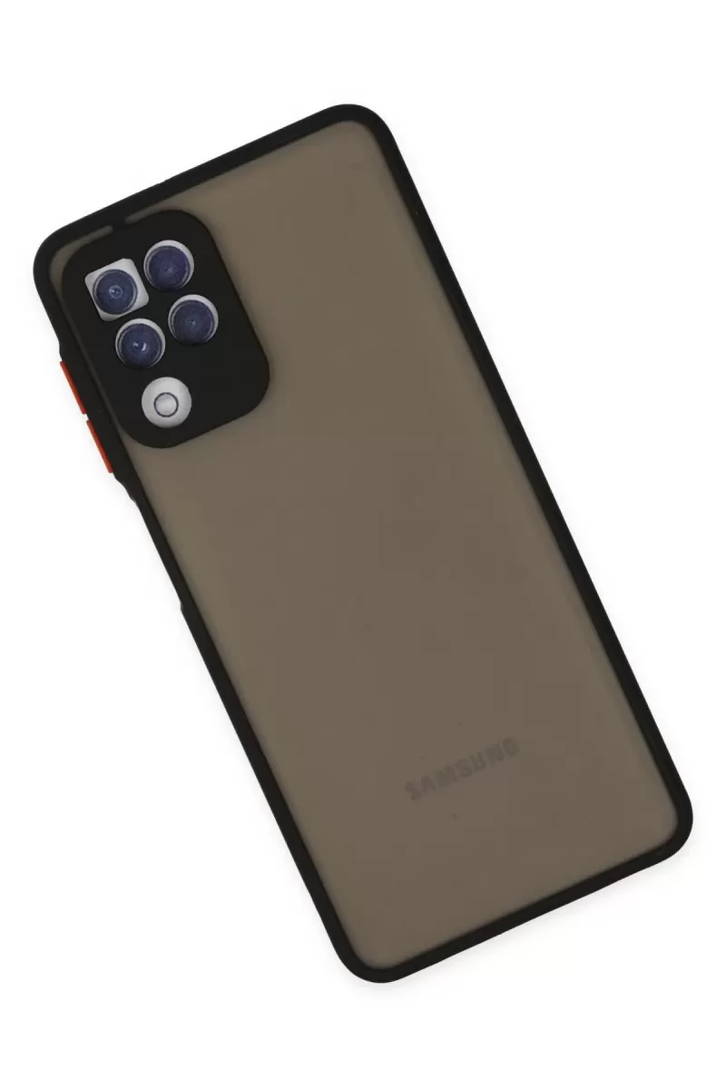 Newface Samsung Galaxy A22 Kılıf Montreal Silikon Kapak - Siyah
