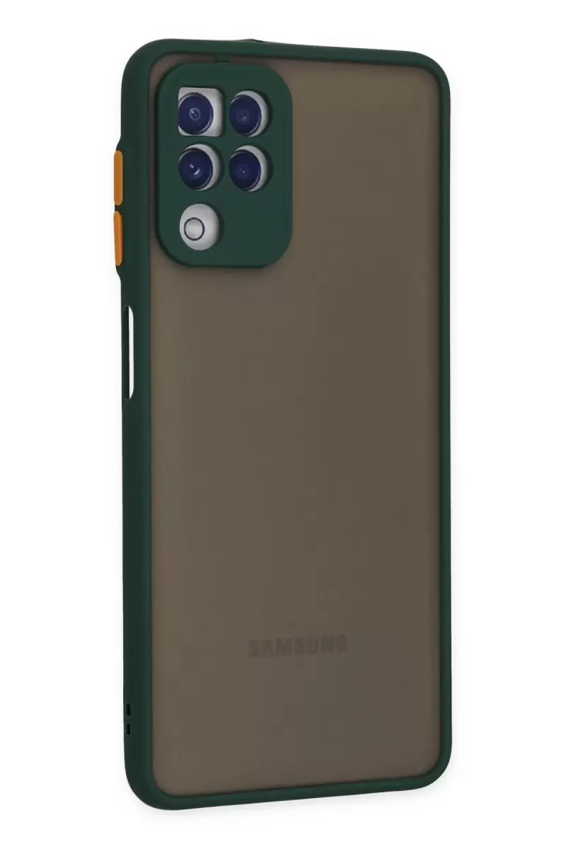 Newface Samsung Galaxy A22 Kılıf Montreal Silikon Kapak - Yeşil