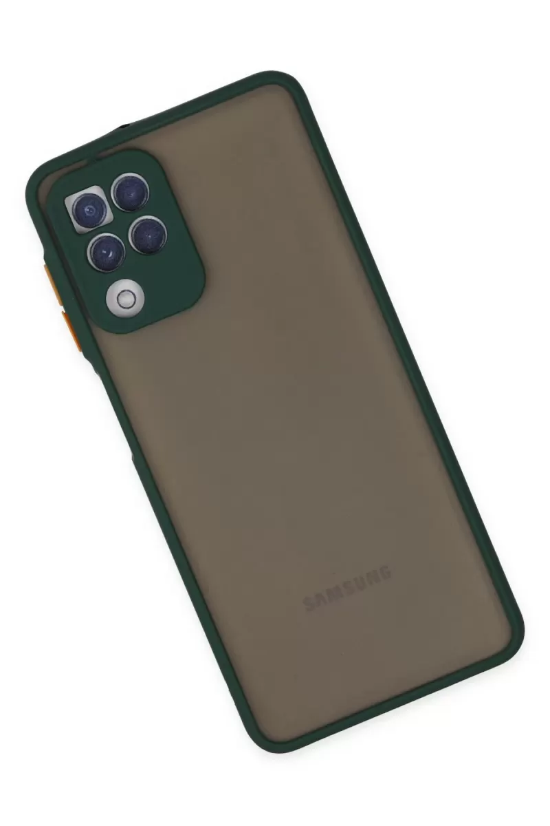 Newface Samsung Galaxy A22 Kılıf Montreal Silikon Kapak - Yeşil