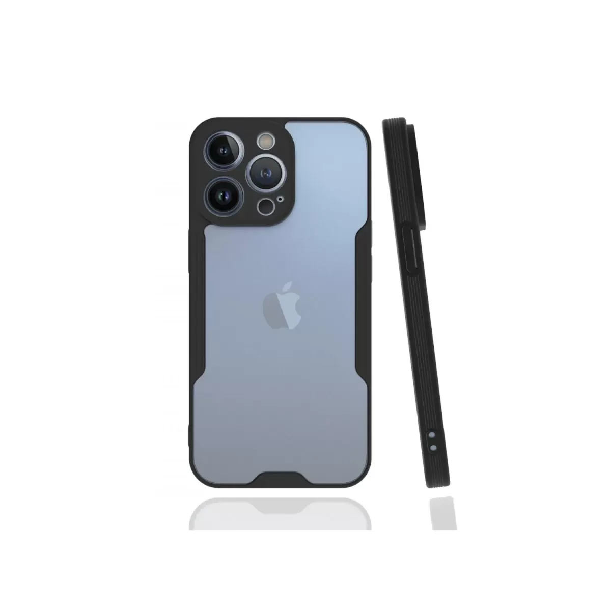 Newface Apple iPhone 13 Pro Kılıf Platin Silikon - Siyah