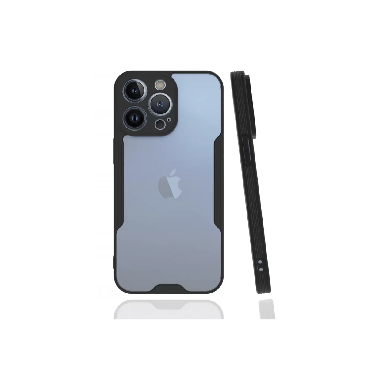 Newface Apple iPhone 13 Pro Kılıf Platin Silikon - Siyah