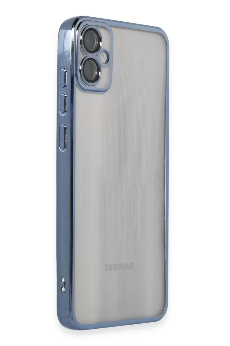 Newface Samsung Galaxy A05 Kılıf Razer Lensli Silikon - Lacivert
