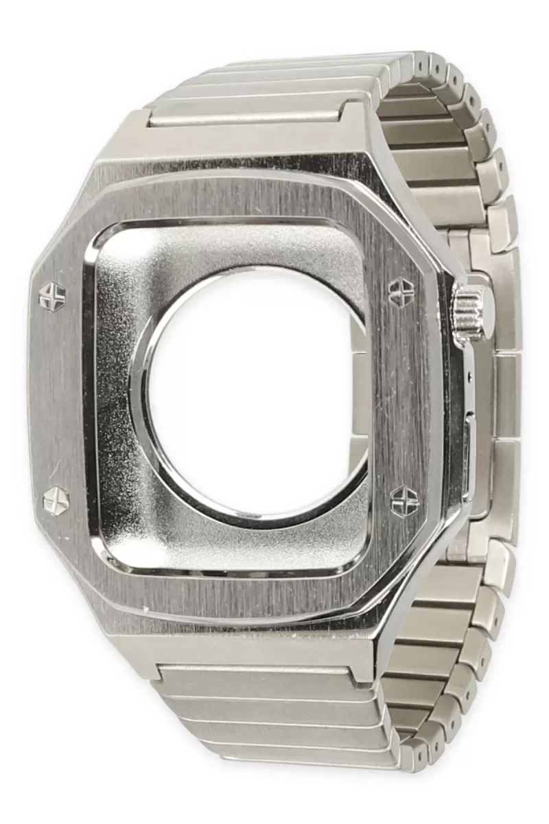 Newface Apple Watch 44mm KR409 Metal Kordon - Gümüş