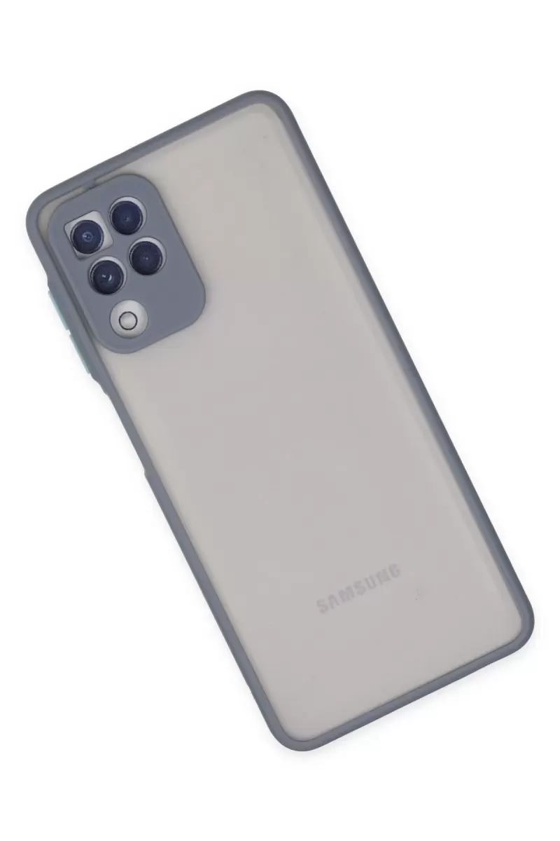 Newface Samsung Galaxy A22 Kılıf Montreal Silikon Kapak - Gri