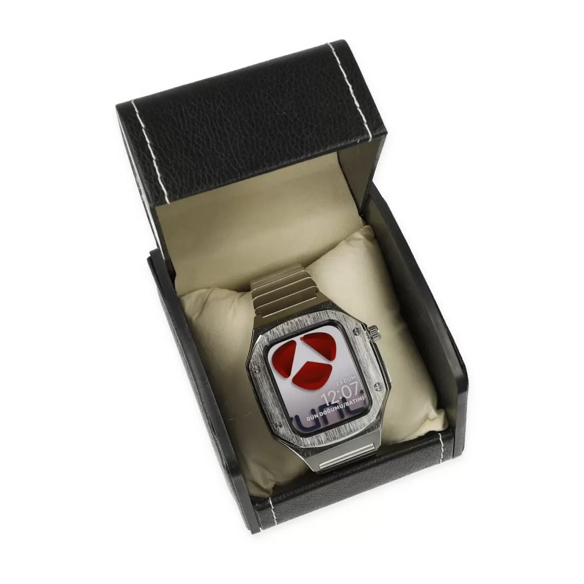 Newface Apple Watch 45mm KR409 Metal Kordon - Gümüş