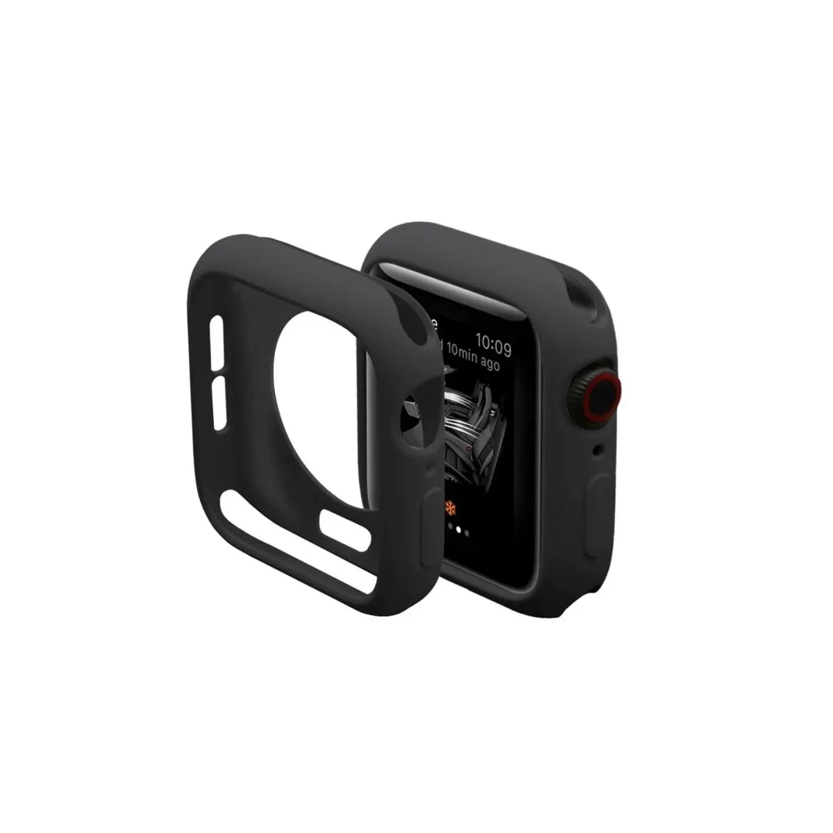 Newface Apple Watch 42mm Silikon Alt Kasa - Siyah