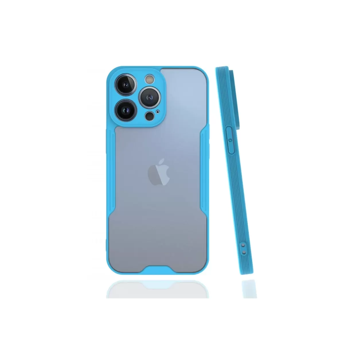 Newface Apple iPhone 13 Pro Kılıf Platin Silikon - Mavi