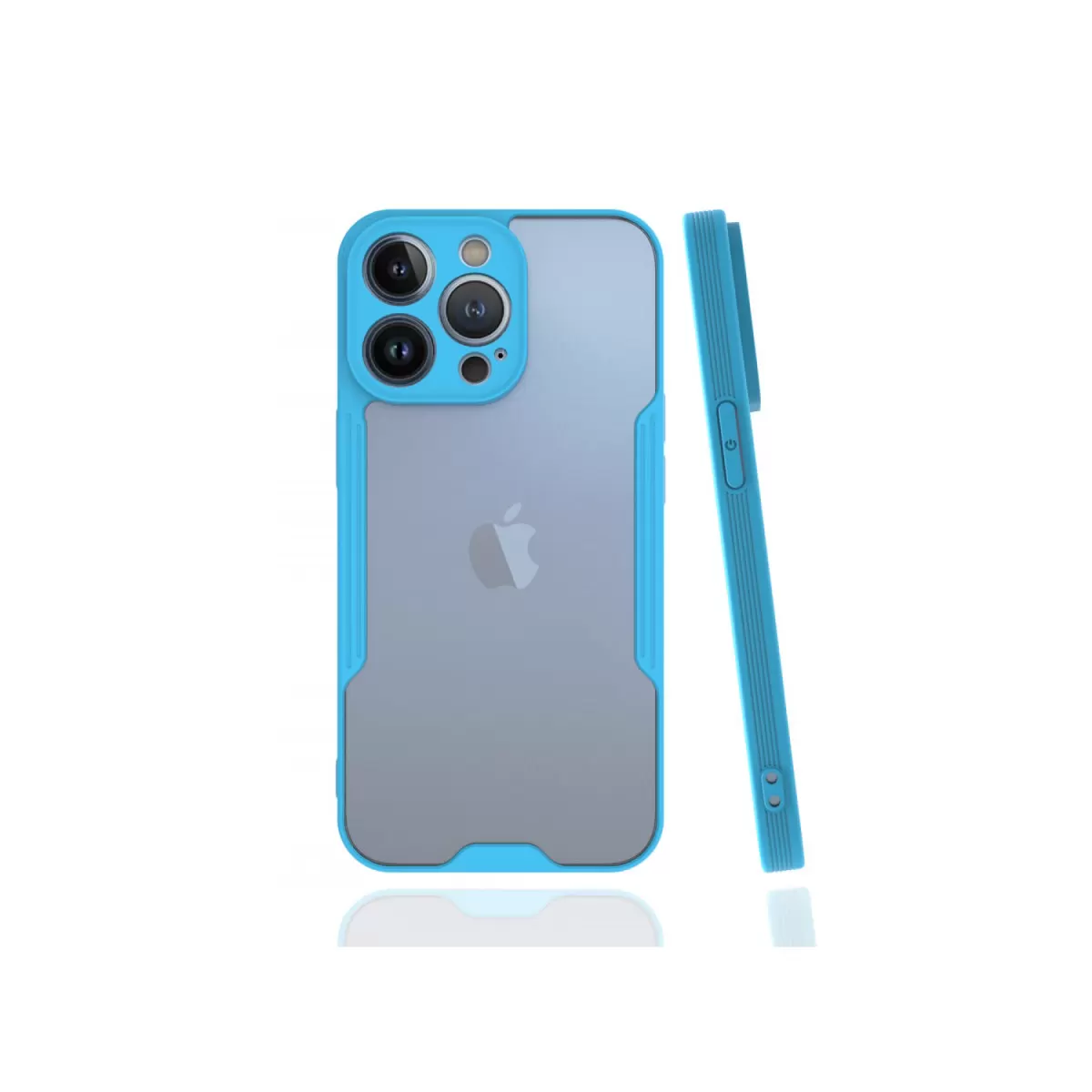 Newface Apple iPhone 13 Pro Kılıf Platin Silikon - Mavi