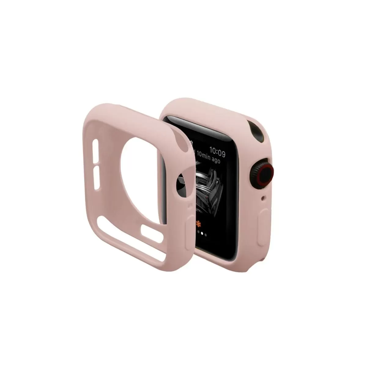 Newface Apple Watch 42mm Silikon Alt Kasa - Pudra