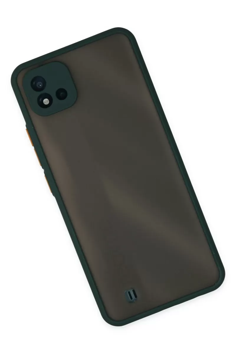 Newface Realme C11 2021 Kılıf Montreal Silikon Kapak - Yeşil