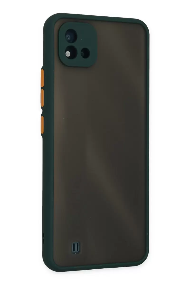 Newface Realme C11 2021 Kılıf Montreal Silikon Kapak - Yeşil