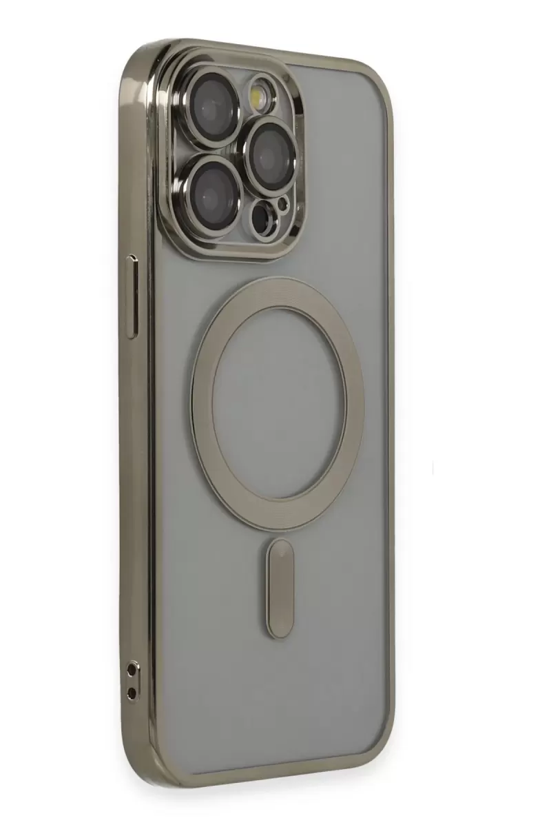 Newface Apple iPhone 14 Pro Max Kılıf Kross Magneticsafe Kapak - Titan Gri