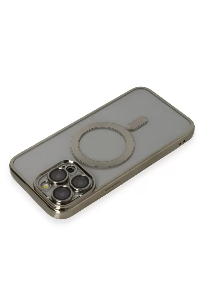 Newface Apple iPhone 14 Pro Max Kılıf Kross Magneticsafe Kapak - Titan Gri