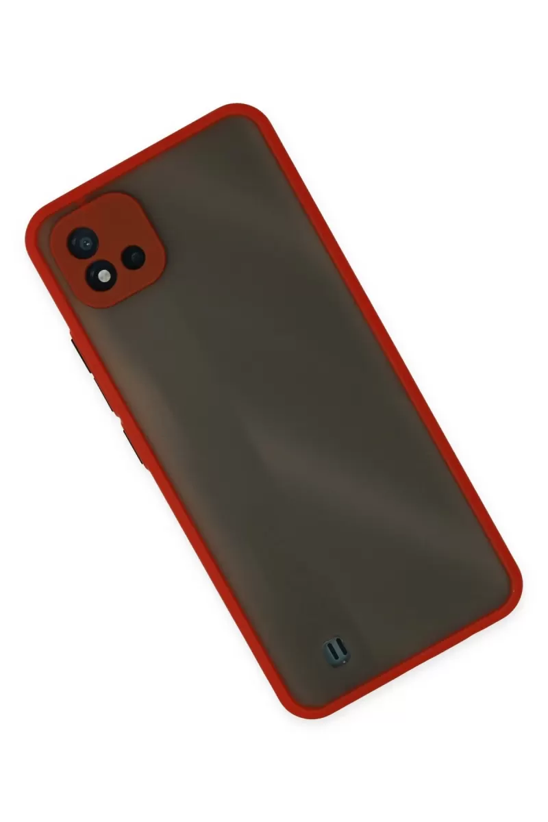Newface Realme C11 2021 Kılıf Montreal Silikon Kapak - Kırmızı