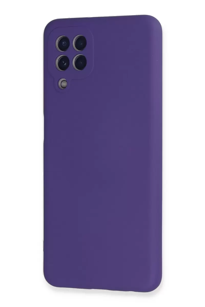 Newface Samsung Galaxy A22 Kılıf Nano içi Kadife Silikon - Mor