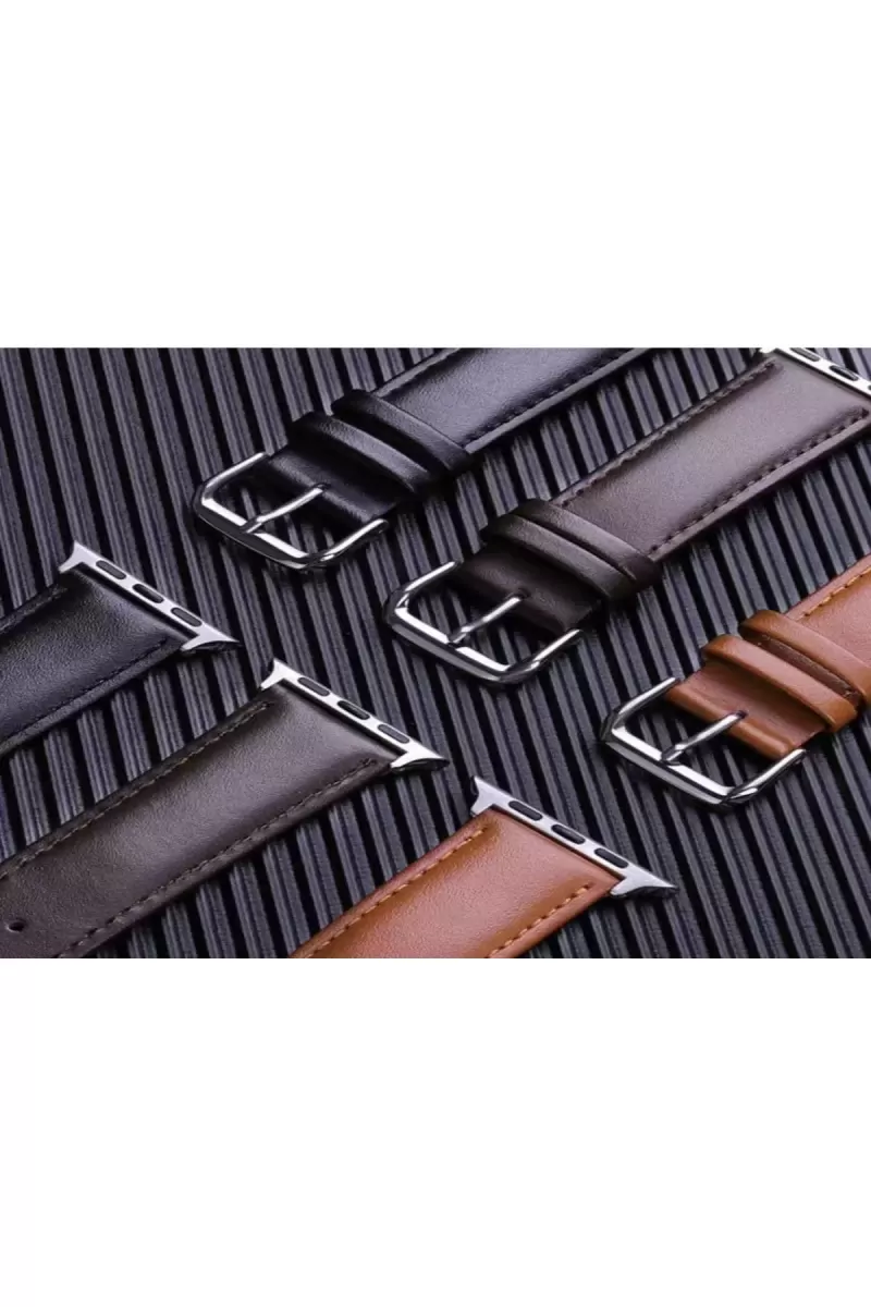 Newface Apple Watch 42mm NL26 Deri Kordon - Taba