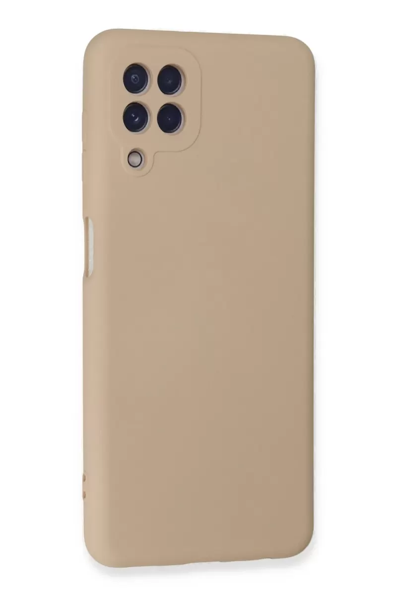Newface Samsung Galaxy A22 Kılıf Nano içi Kadife Silikon - Pudra