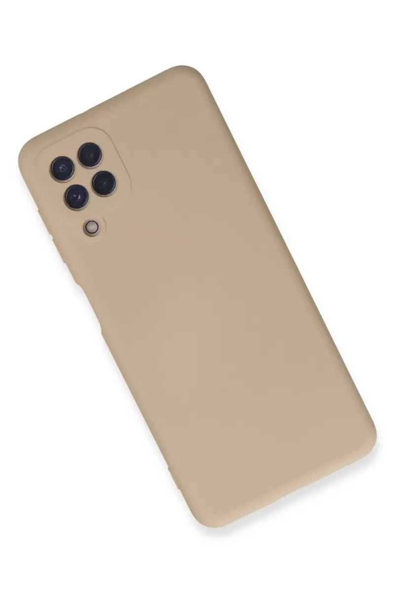 Newface Samsung Galaxy A22 Kılıf Nano içi Kadife Silikon - Pudra
