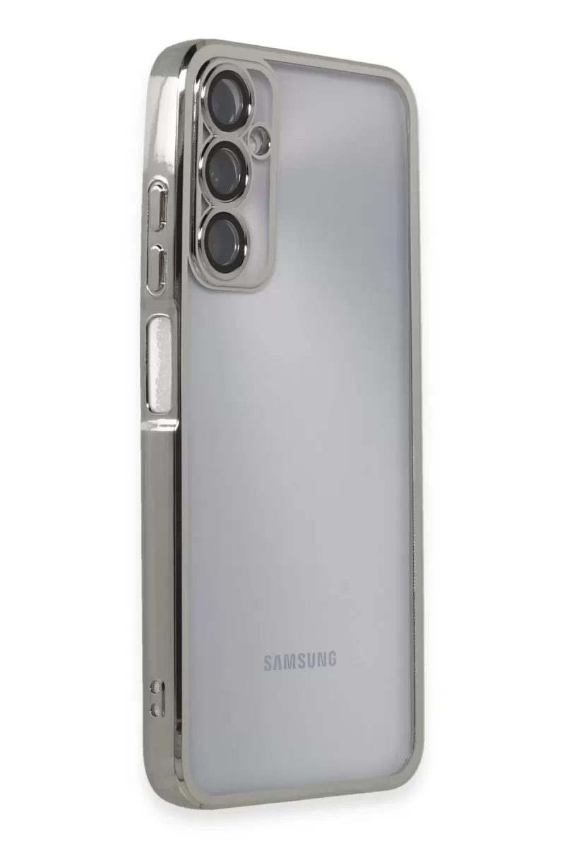 Newface Samsung Galaxy A05S Kılıf Razer Lensli Silikon - Gümüş