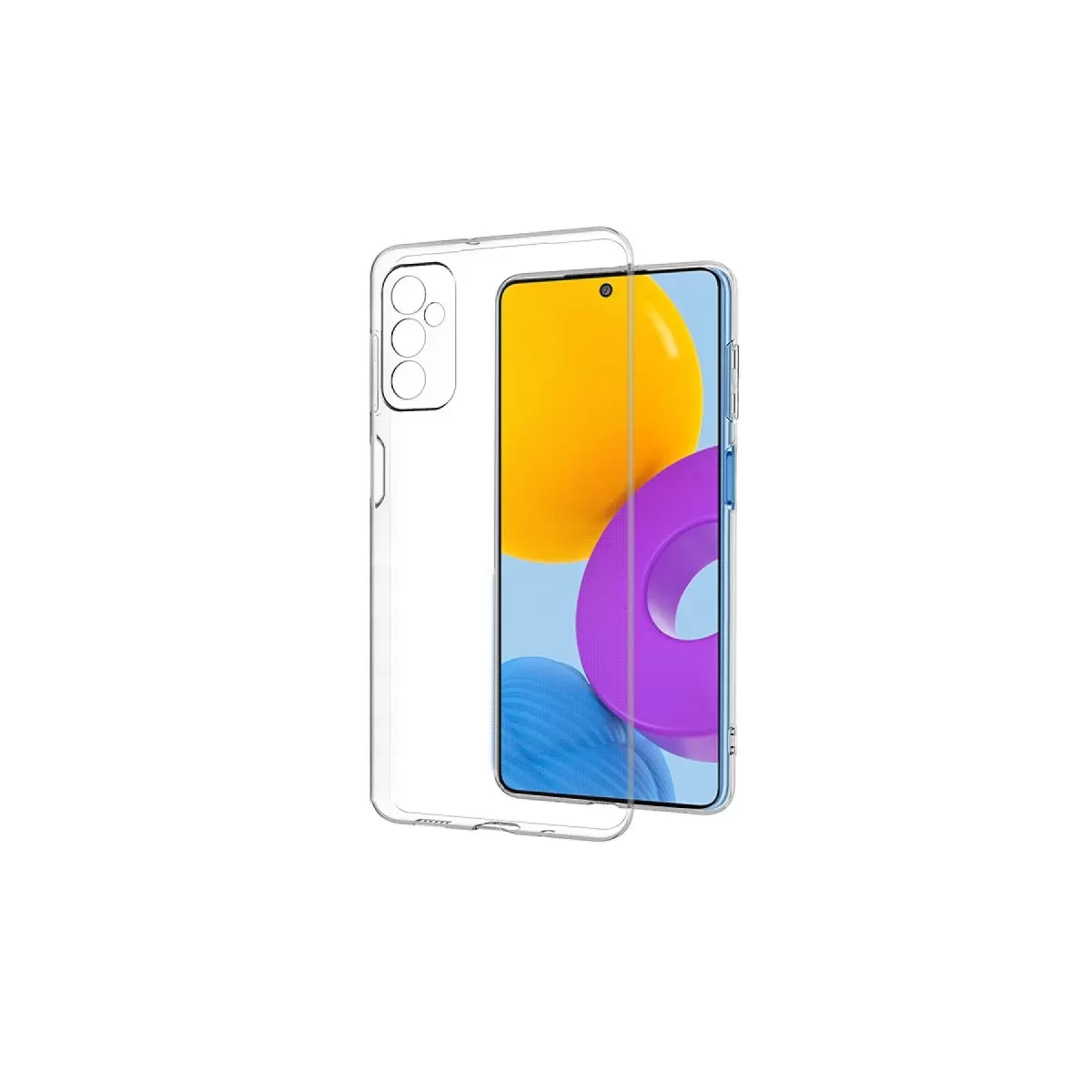 Newface Samsung Galaxy M52 5G Kılıf Deluxe 2mm Şeffaf Silikon - Şeffaf
