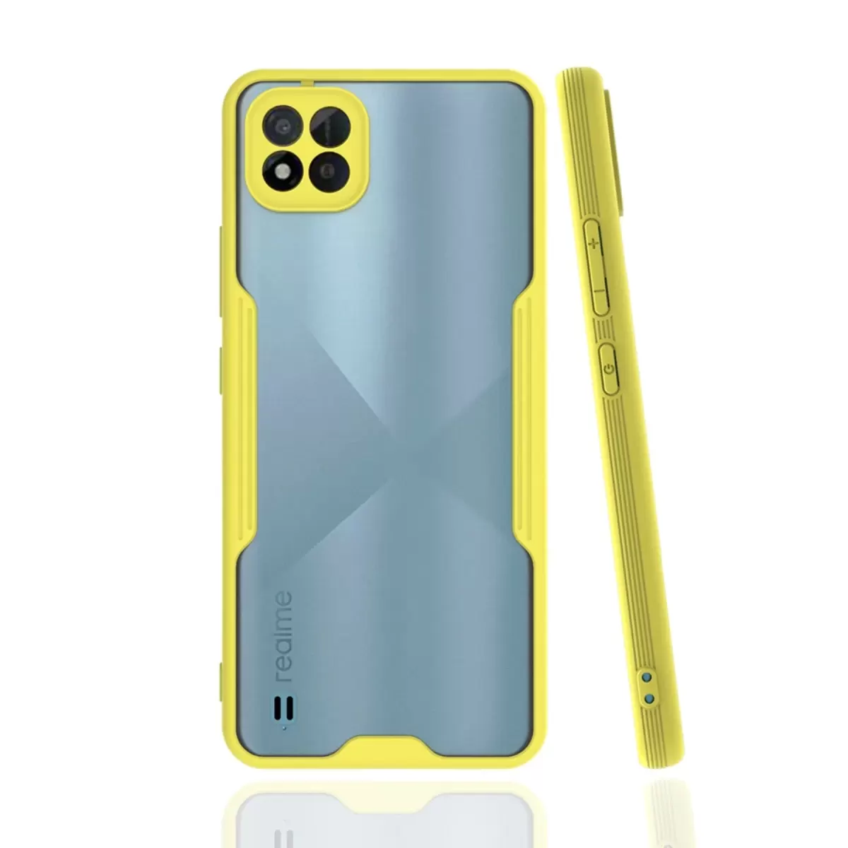 Newface Realme C11 2021 Kılıf Platin Silikon - Sarı