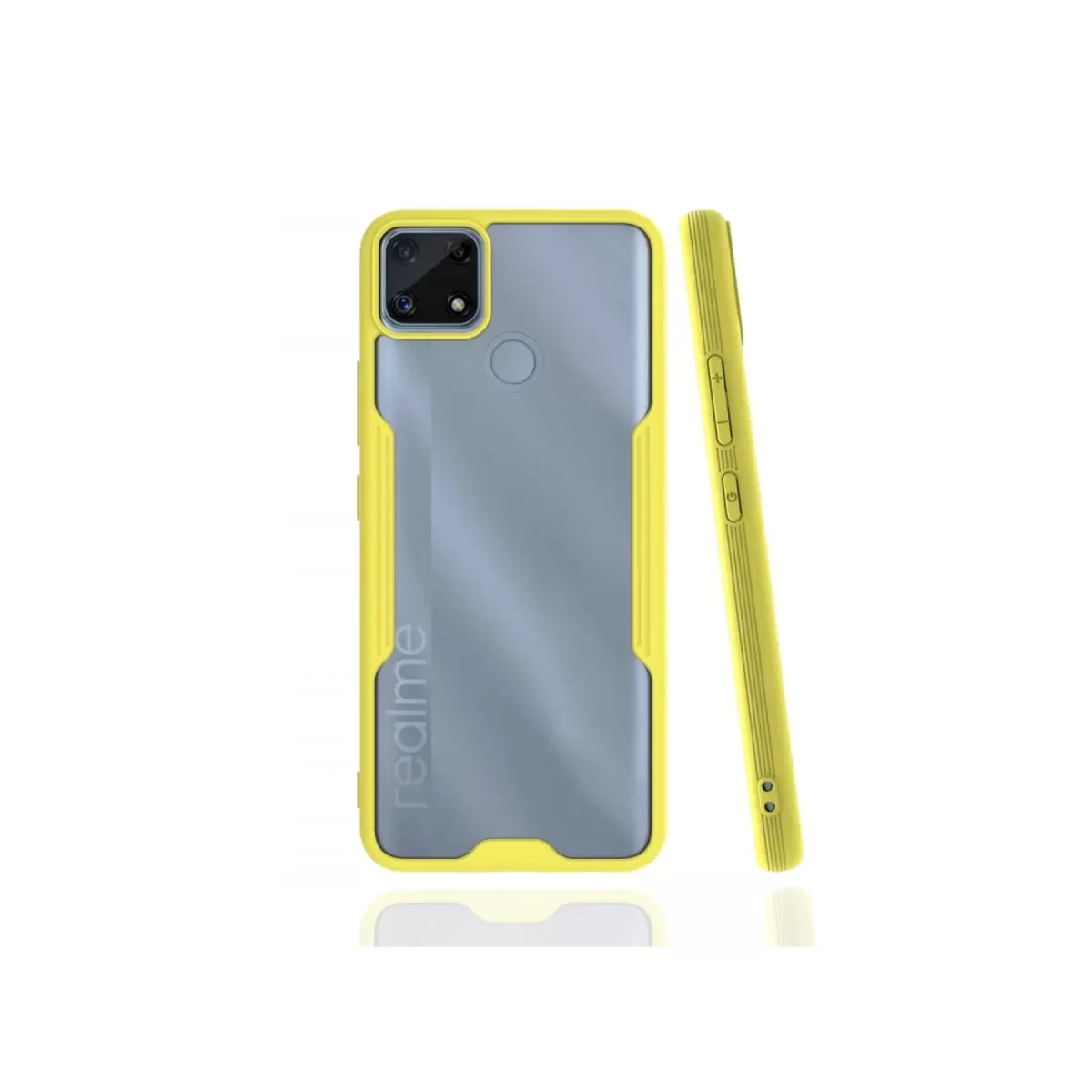 Newface Realme C25 Kılıf Platin Silikon - Sarı
