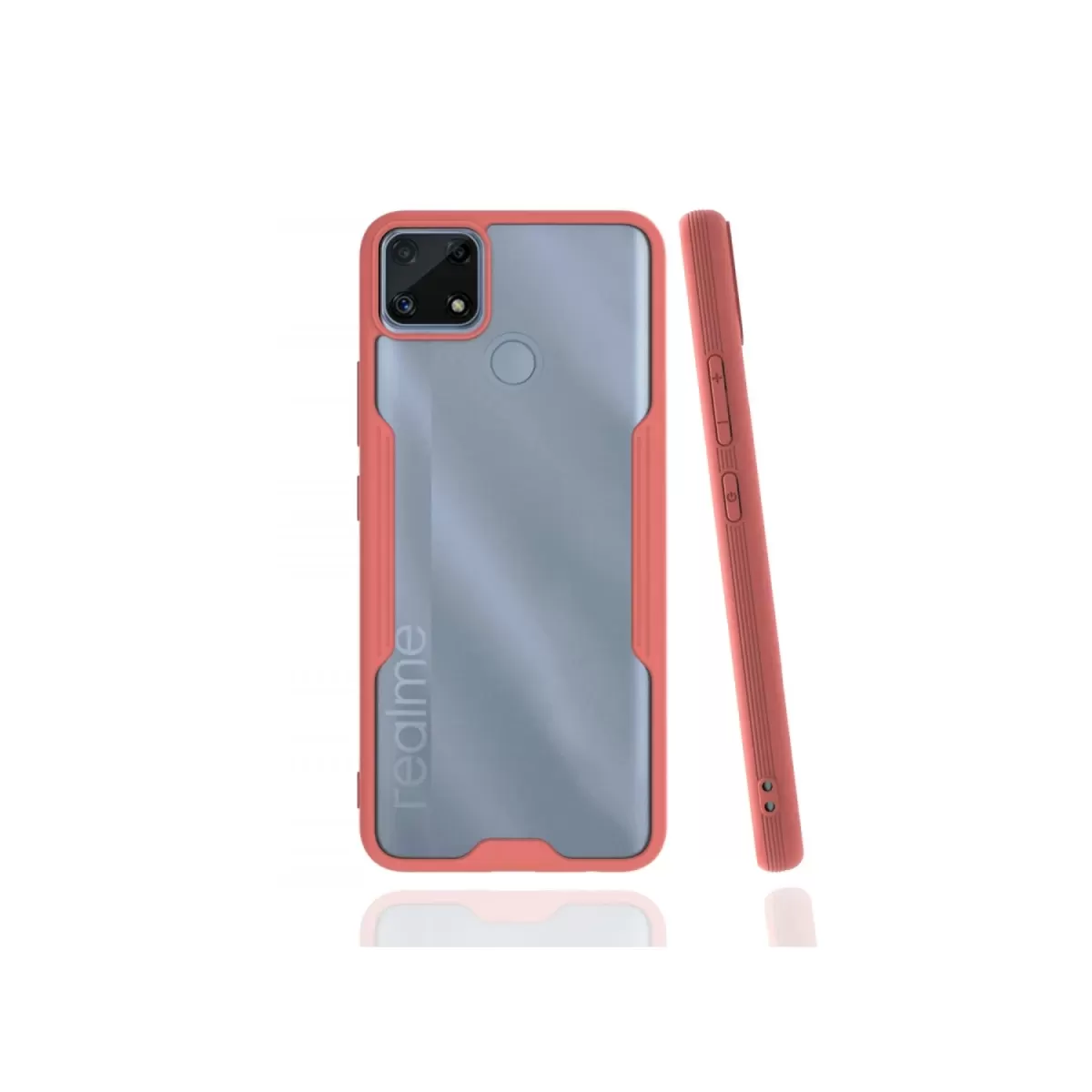 Newface Realme C25 Kılıf Platin Silikon - Pembe