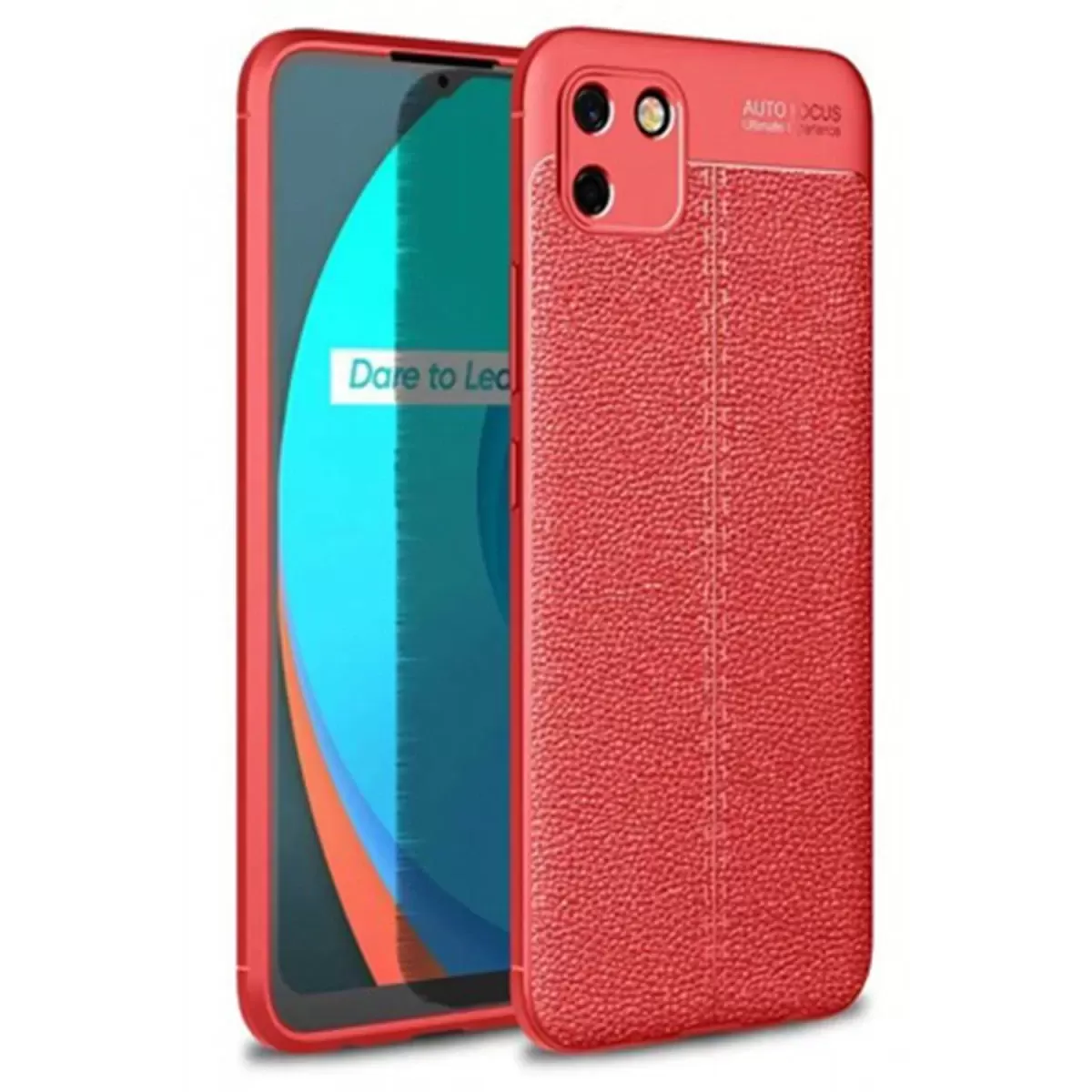 Newface Realme C11 Kılıf Auto Focus Kapak - Kırmızı