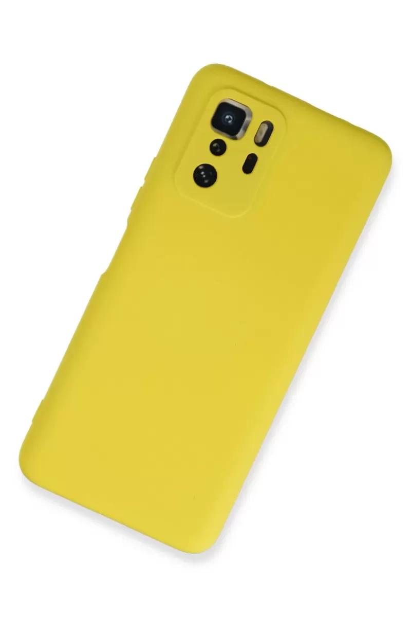 Newface Xiaomi Poco X3 GT Kılıf Nano içi Kadife Silikon - Sarı