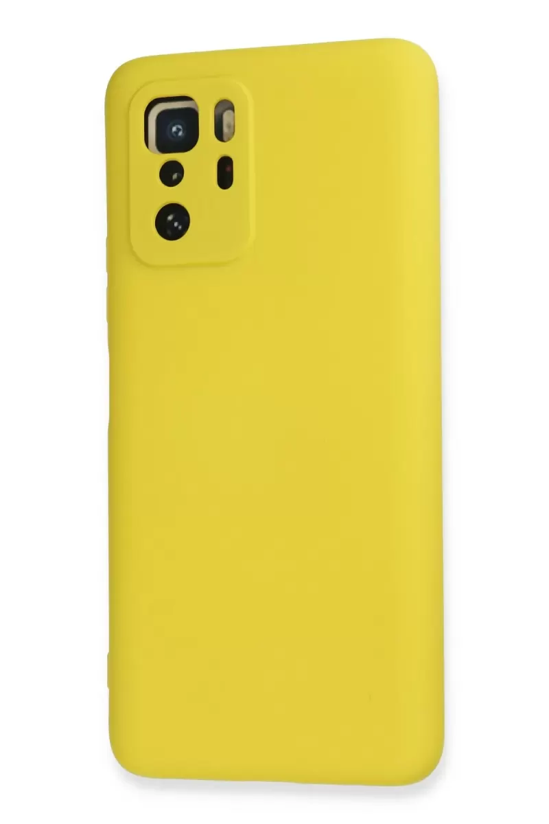 Newface Xiaomi Poco X3 GT Kılıf Nano içi Kadife Silikon - Sarı