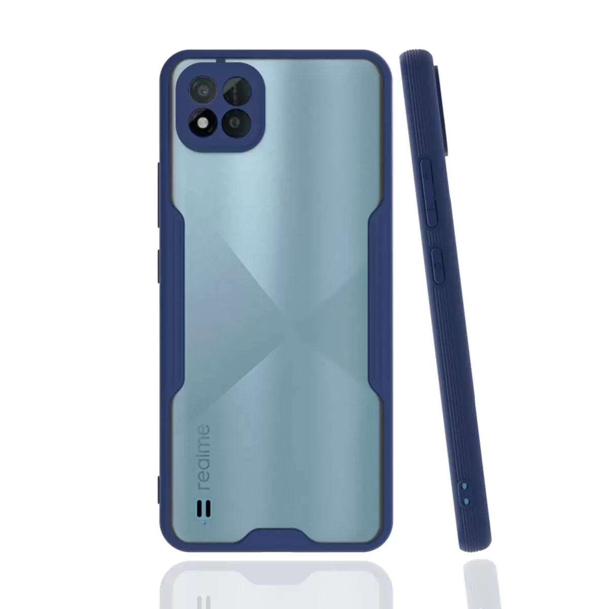 Newface Realme C11 2021 Kılıf Platin Silikon - Lacivert