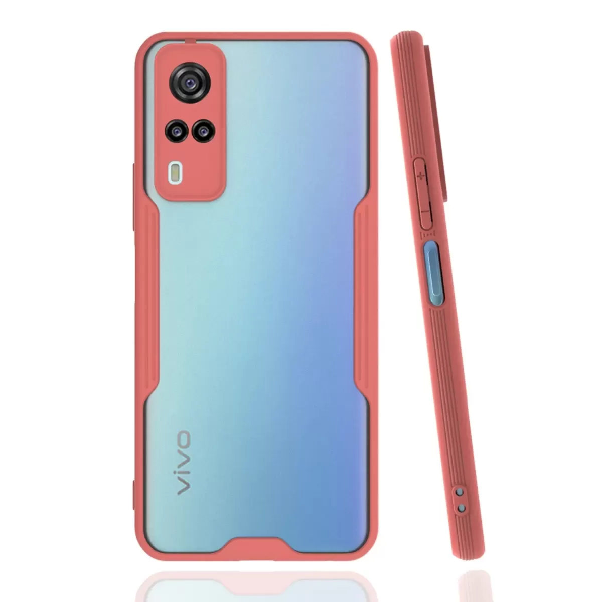 Newface Vivo Y53S Kılıf Platin Silikon - Pembe