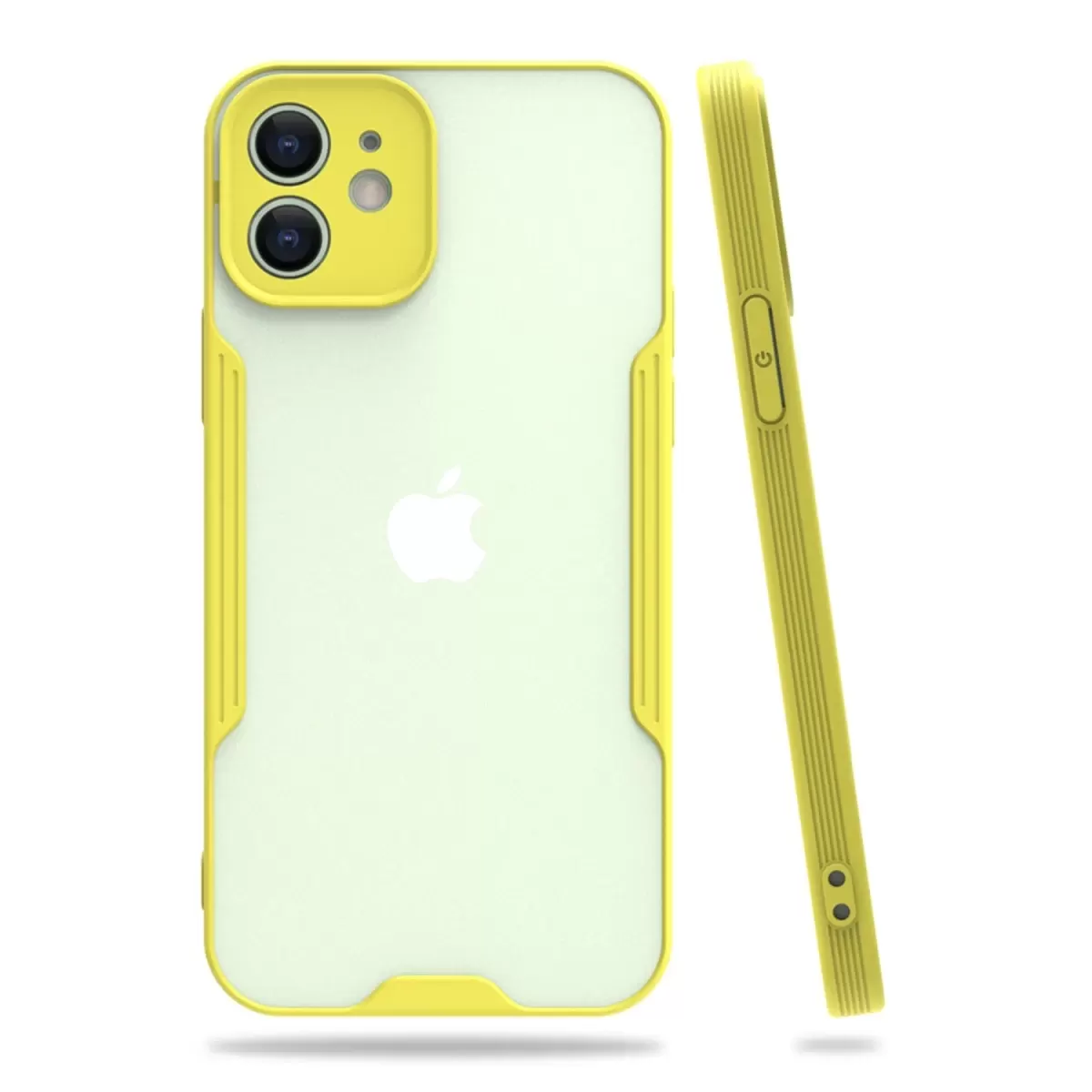 Newface Apple iPhone 12 Kılıf Platin Silikon - Sarı