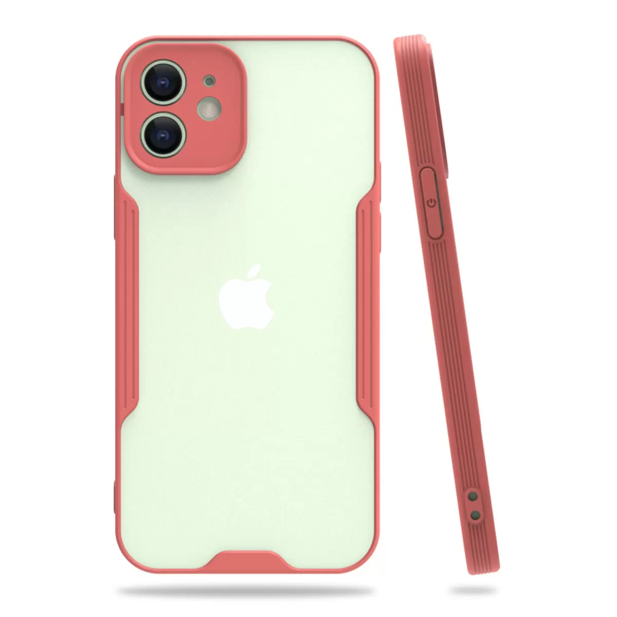 Newface Apple iPhone 12 Kılıf Platin Silikon - Pembe