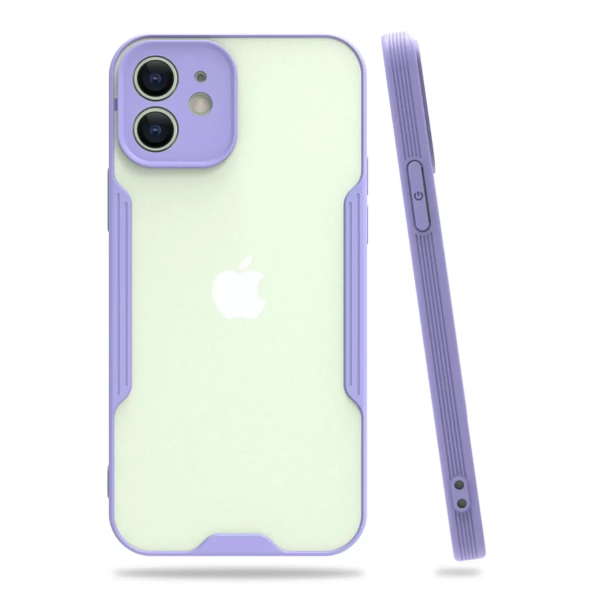 Newface Apple iPhone 12 Kılıf Platin Silikon - Lila