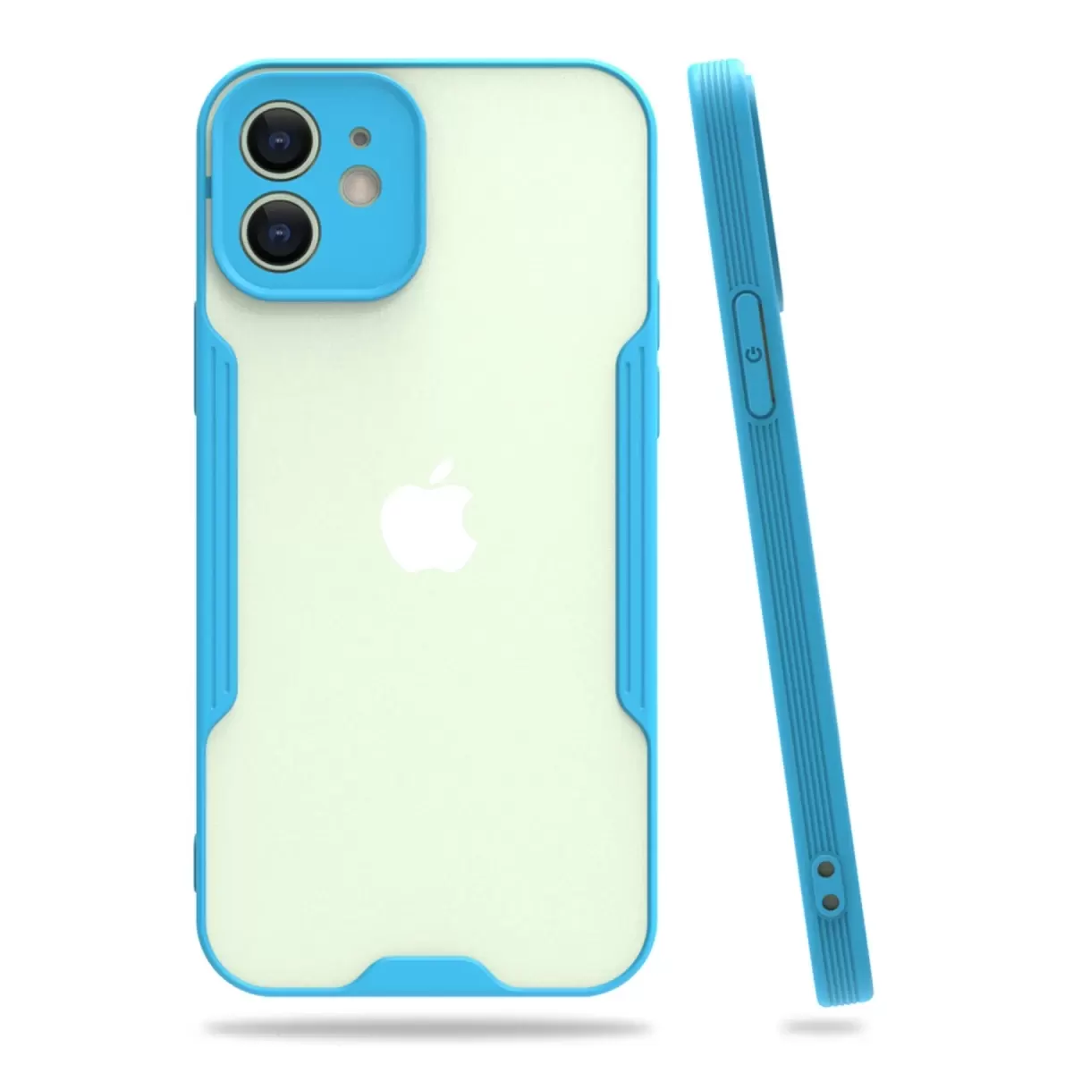 Newface Apple iPhone 12 Kılıf Platin Silikon - Mavi