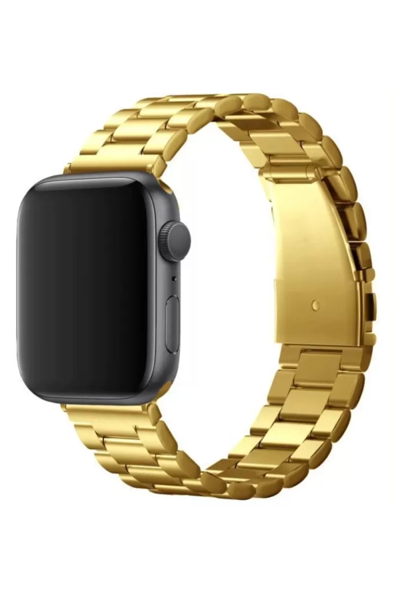 Newface Apple Watch 42mm Metal Baklalı Kordon - Gold